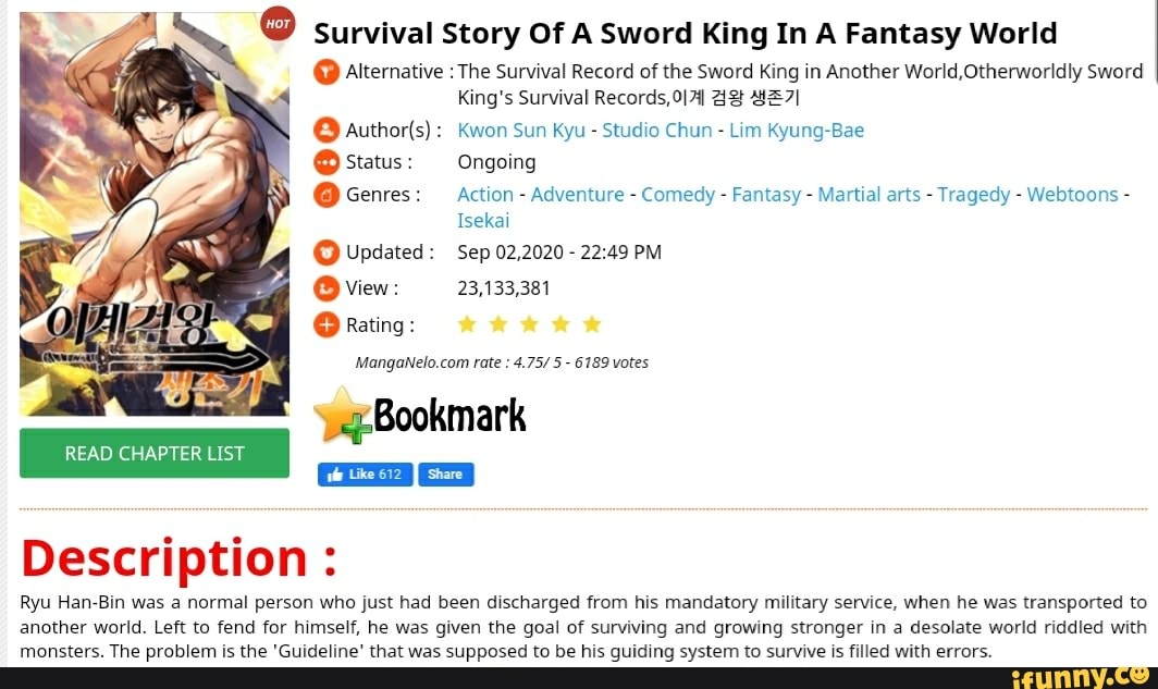 Survival Story of a Sword king - Just some manga to read