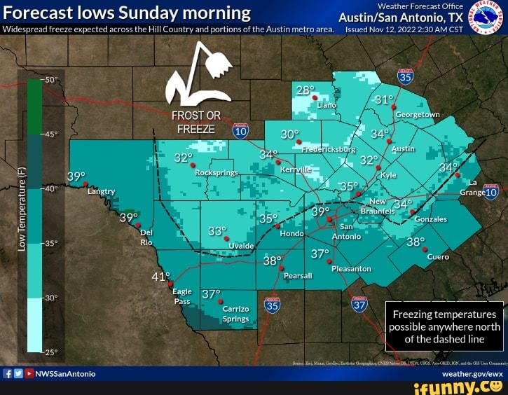 Widespread freeze expected across the Hill Country and portions of the
