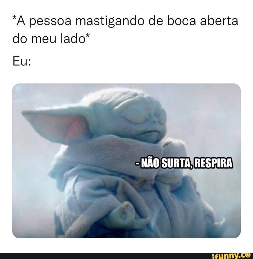 meme de risada com a boca aberta