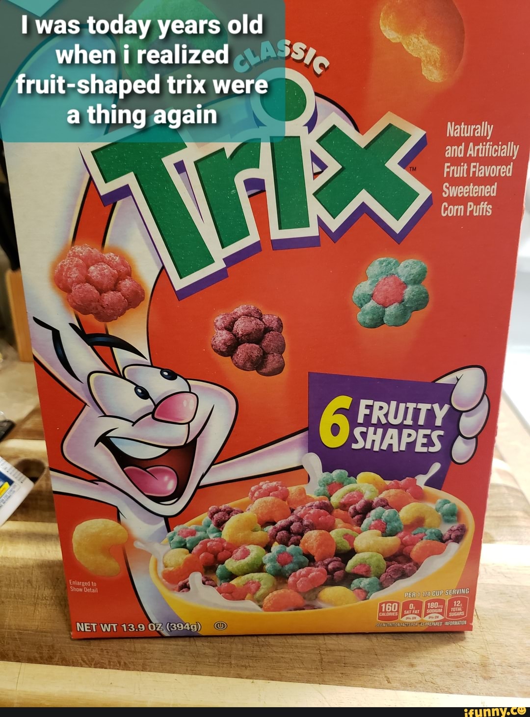 Trix, Cereal, Fruit Flavored Corn Puffs, 13.9 oz