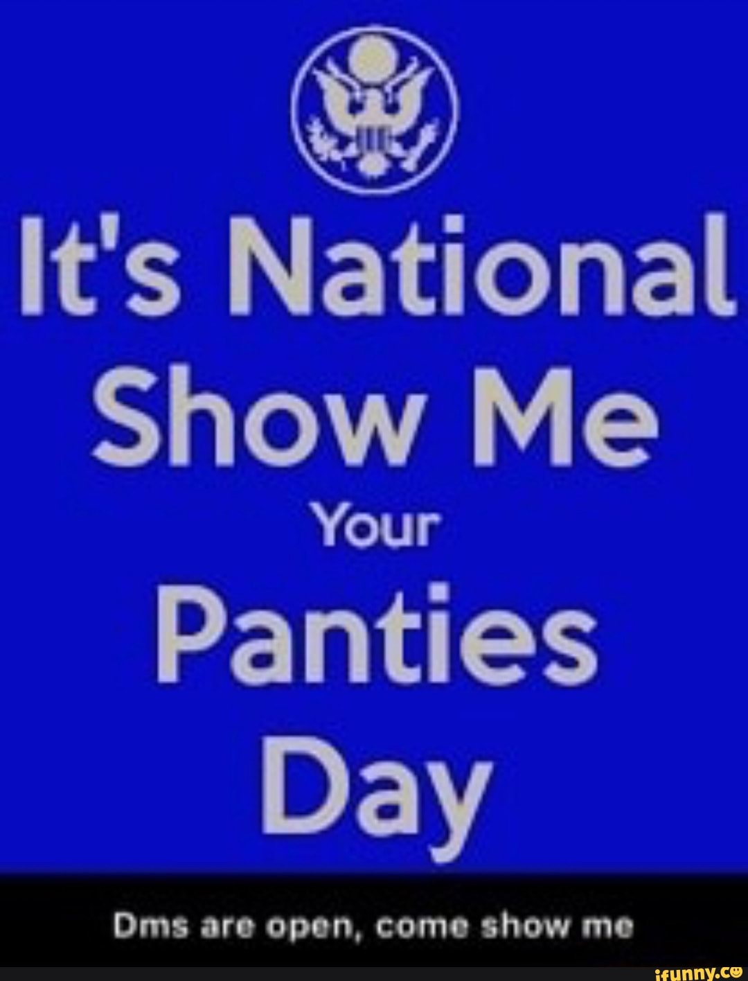 It's National Show Me Your Panties Day - iFunny Brazil