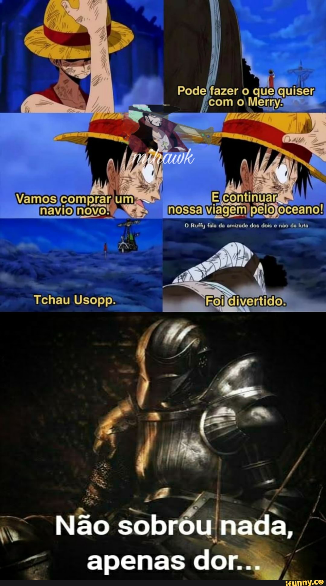 Uma página que posta memes de anime com qualidade duvidosa - Vou derruba  nada não mano eu jurokkkk