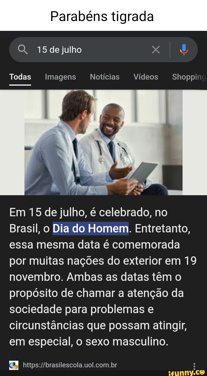 Parabéns tigrada QQ, 15 de julho Todas Imagens Notícias Vídeos Shopp Em 15  de julho, é