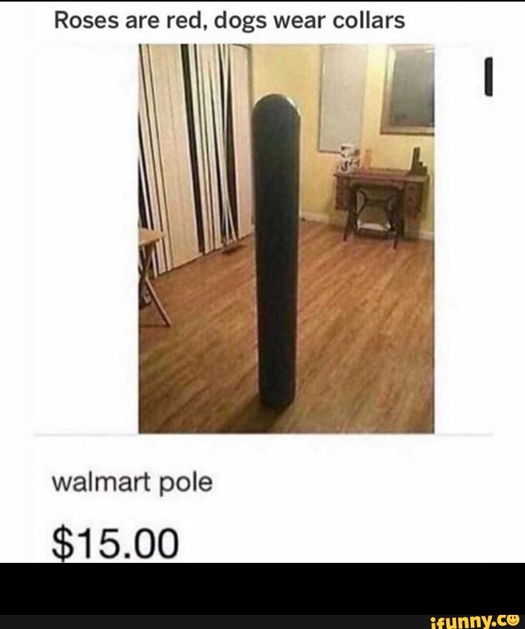 Roses are red, dogs wear collars walmart pole - - iFunny Brazil