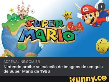 Nintendo proíbe veiculação de imagens de um guia de Super Mario de 1996