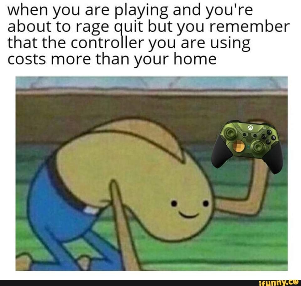 Your friend invites you to play a game They rage quit after like 20 minutes  and get off - iFunny