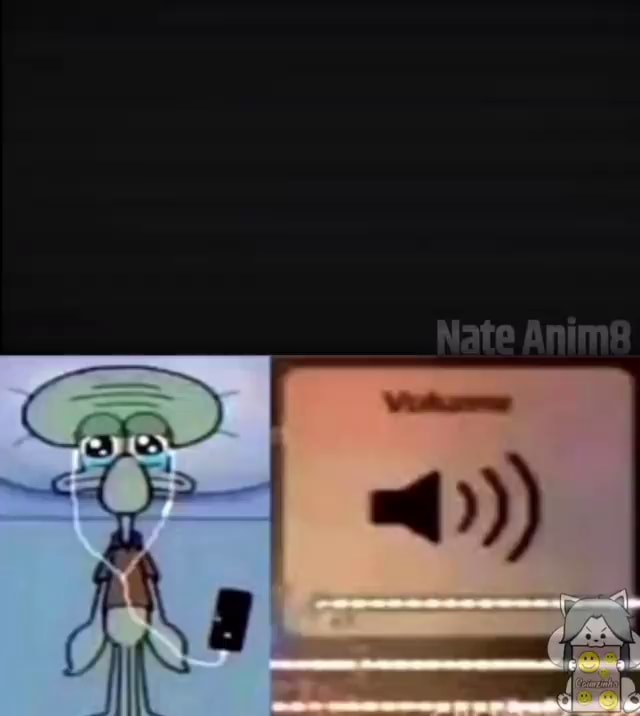 Squidward Listening To Music In Bed