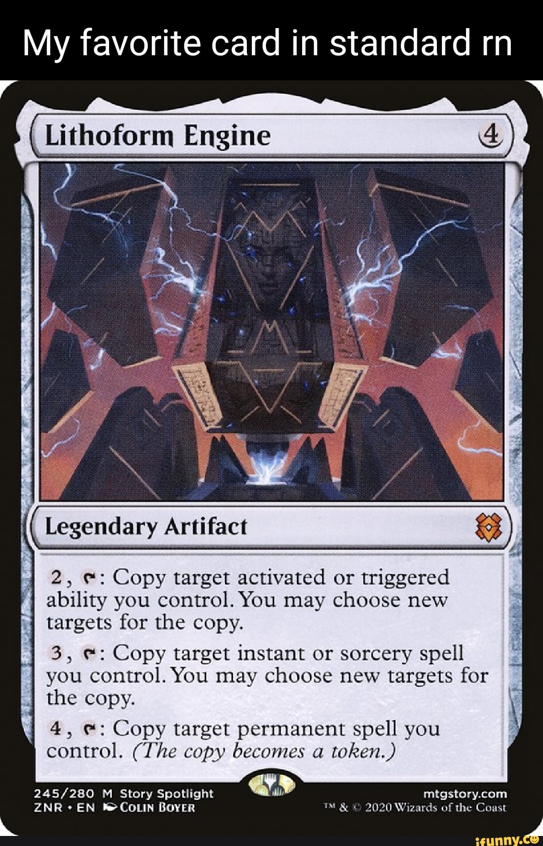 My favorite card in standard rn Lithoform Engine Legendary