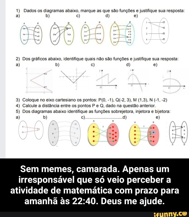 1 Dados Os Diagramas Abaixo Marque As Que São Funções E Justifique