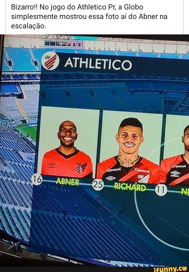 Bizarro!! No jogo do Athletico Pr, a Globo simplesmente mostrou essa