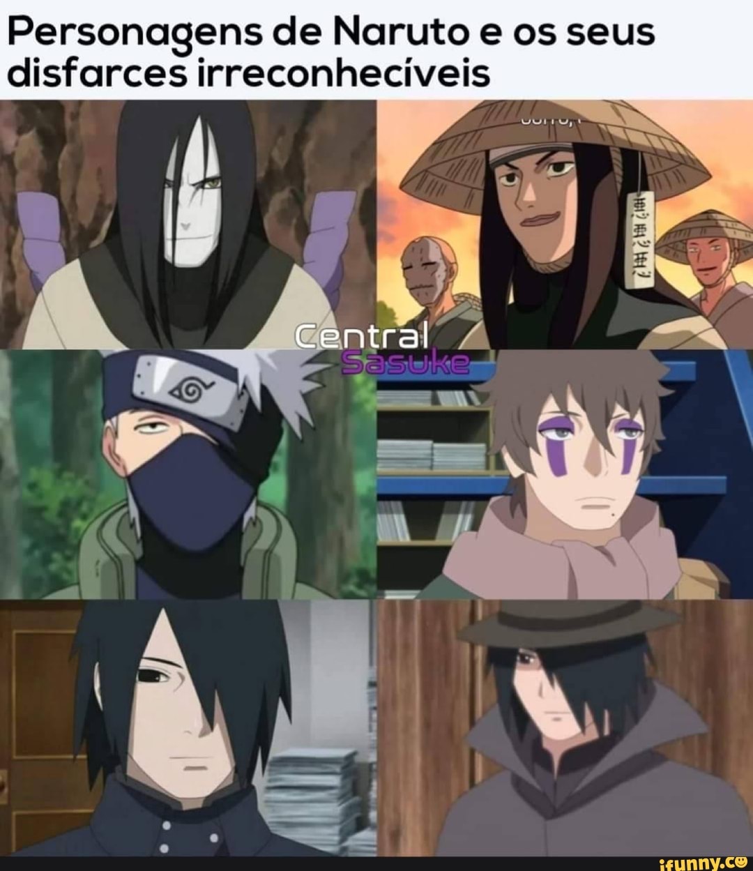 Personagens de Naruto e os seus disfarces irreconhecíveis - iFunny Brazil