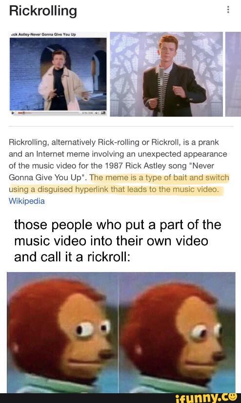 gets rickrolled anyway* : r/memes