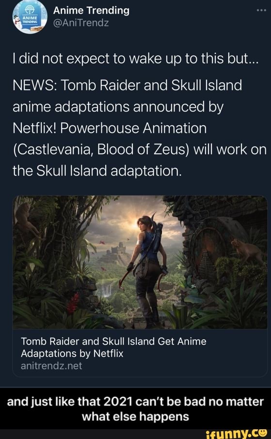 Tomb Raider, Skull Island: Netflix Announces New Anime Series