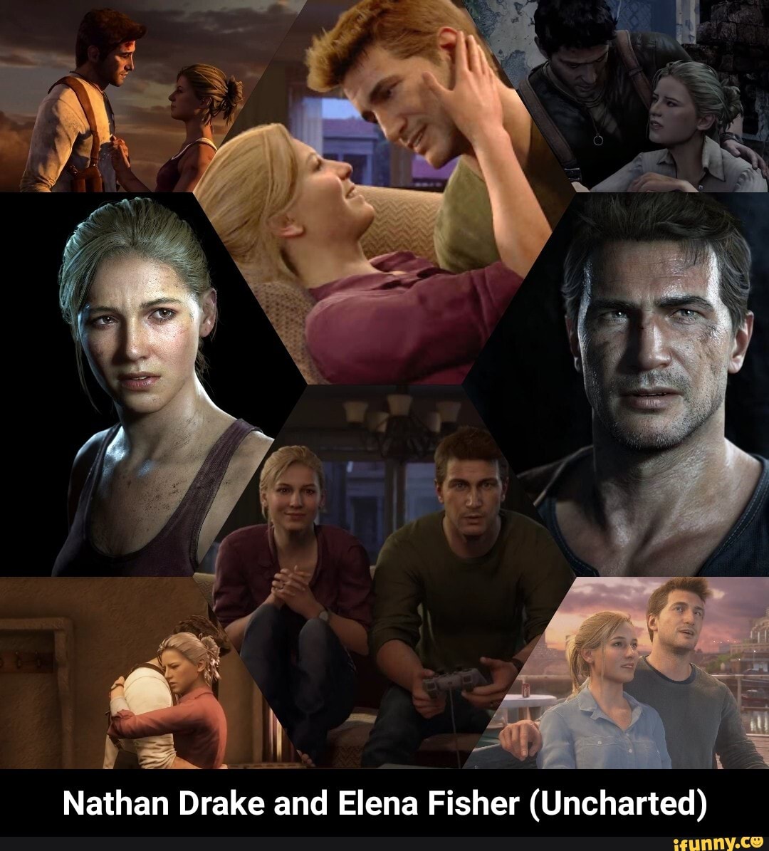 Nathan Drake and Elena - Nathan Drake & Elena Fisher