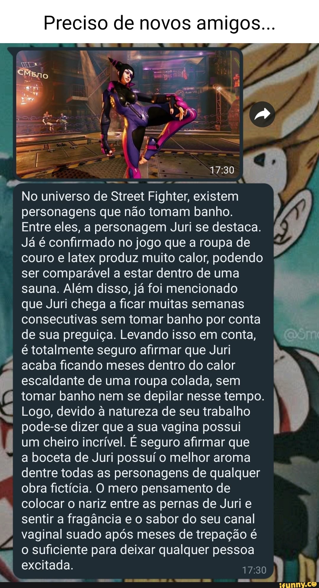 AA Preciso de novos amigos... AR Ro No universo de Street Fighter, existem  personagens que não