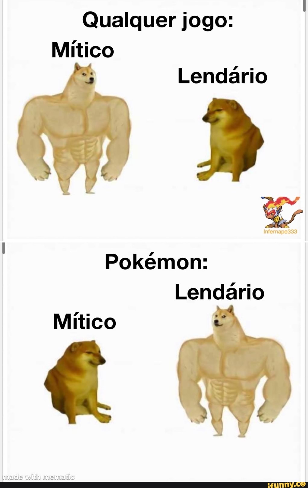 Qualquer jogo: Mítico Lendário Infernape333 Pokémon: Lendário Mítico -  iFunny Brazil