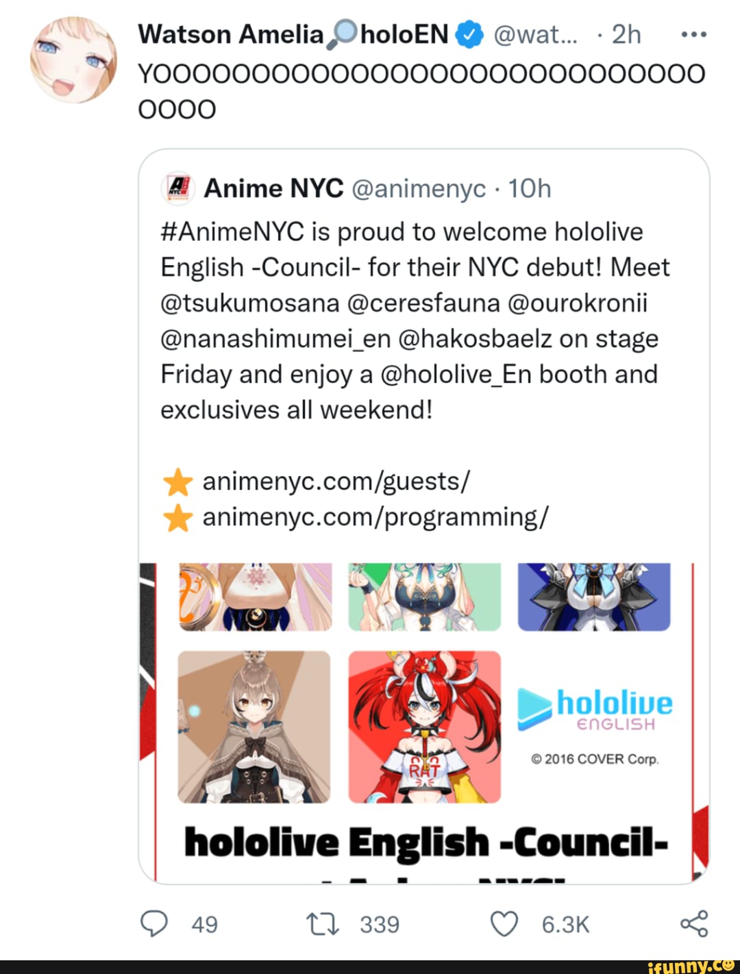 hololive @ Anime NYC – Anime NYC