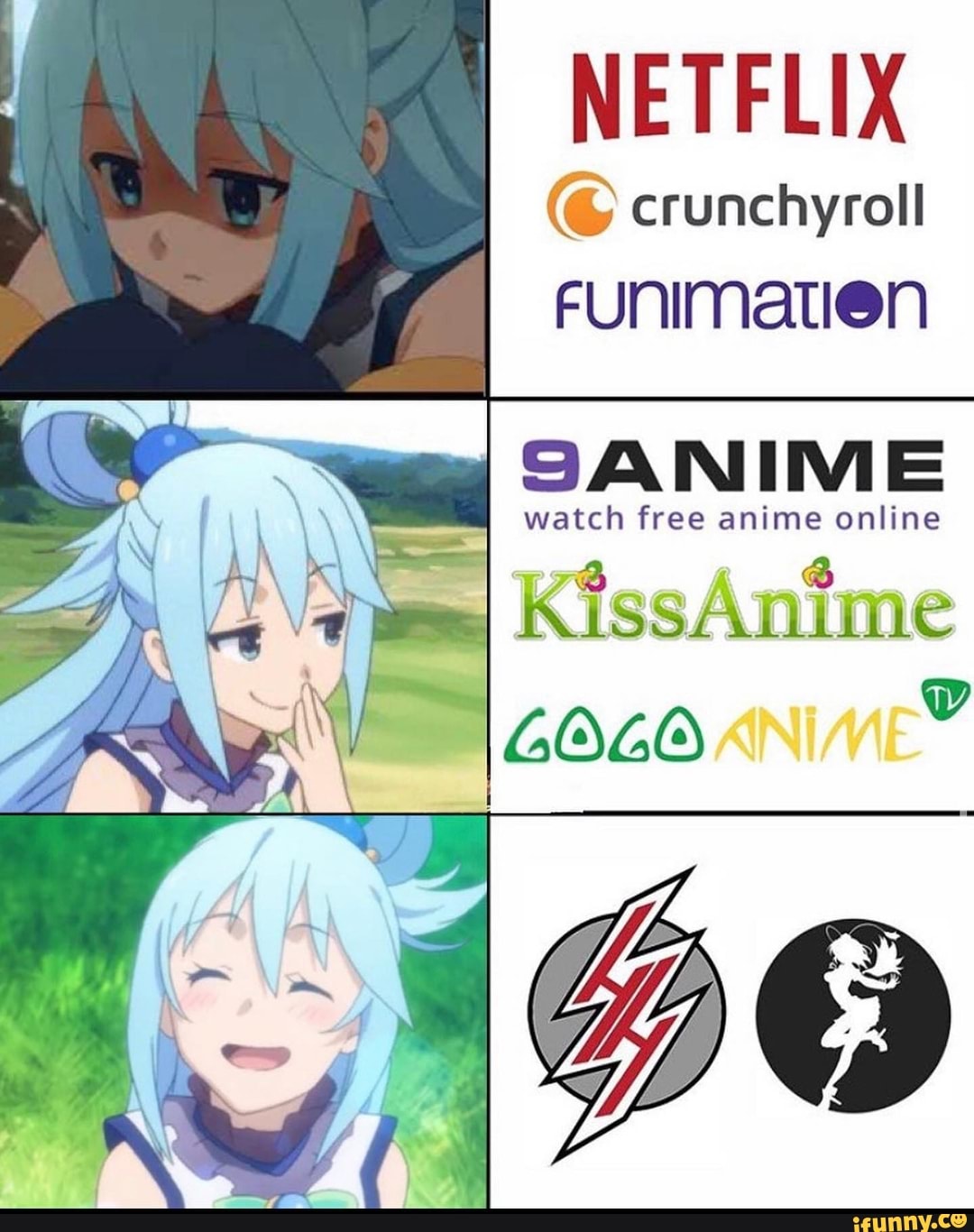 NETFLIX crunchyroll FUNIMATIEN SANIME watch free anime online