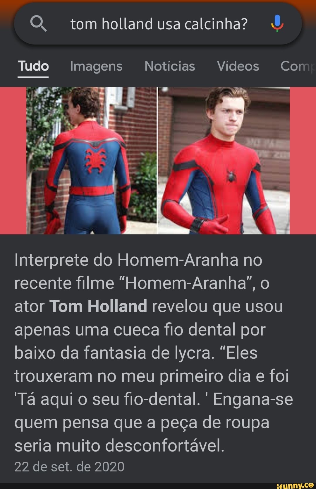 O, tom holland usa calcinha? & Tudo Imagens Notícias Vídeos Cor Interprete  do Homem-Aranha no