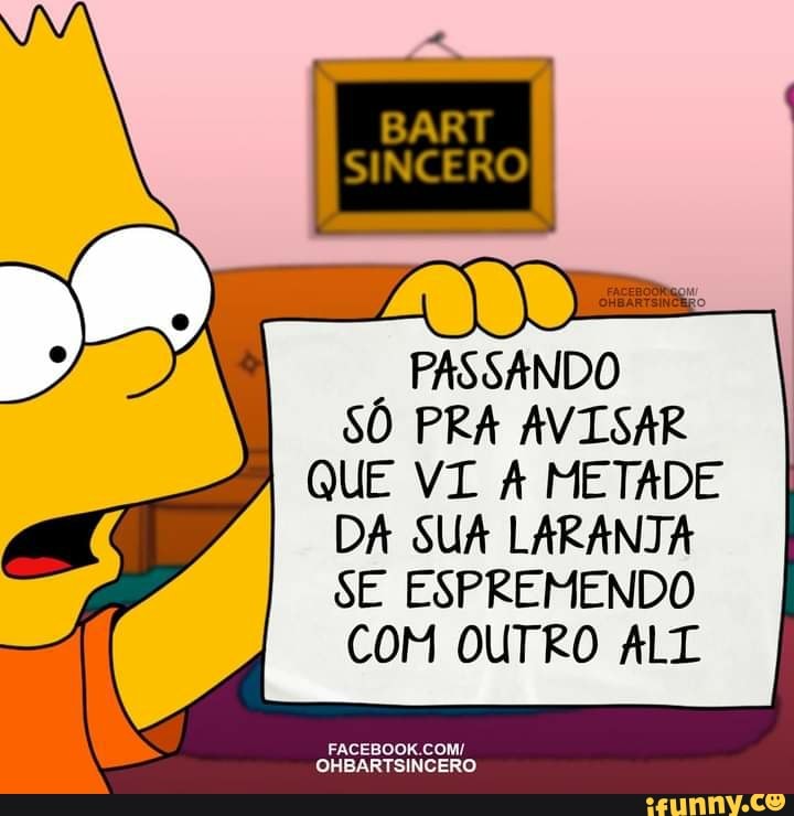 Bart Sincerão on X: como tá a sua vida?  / X