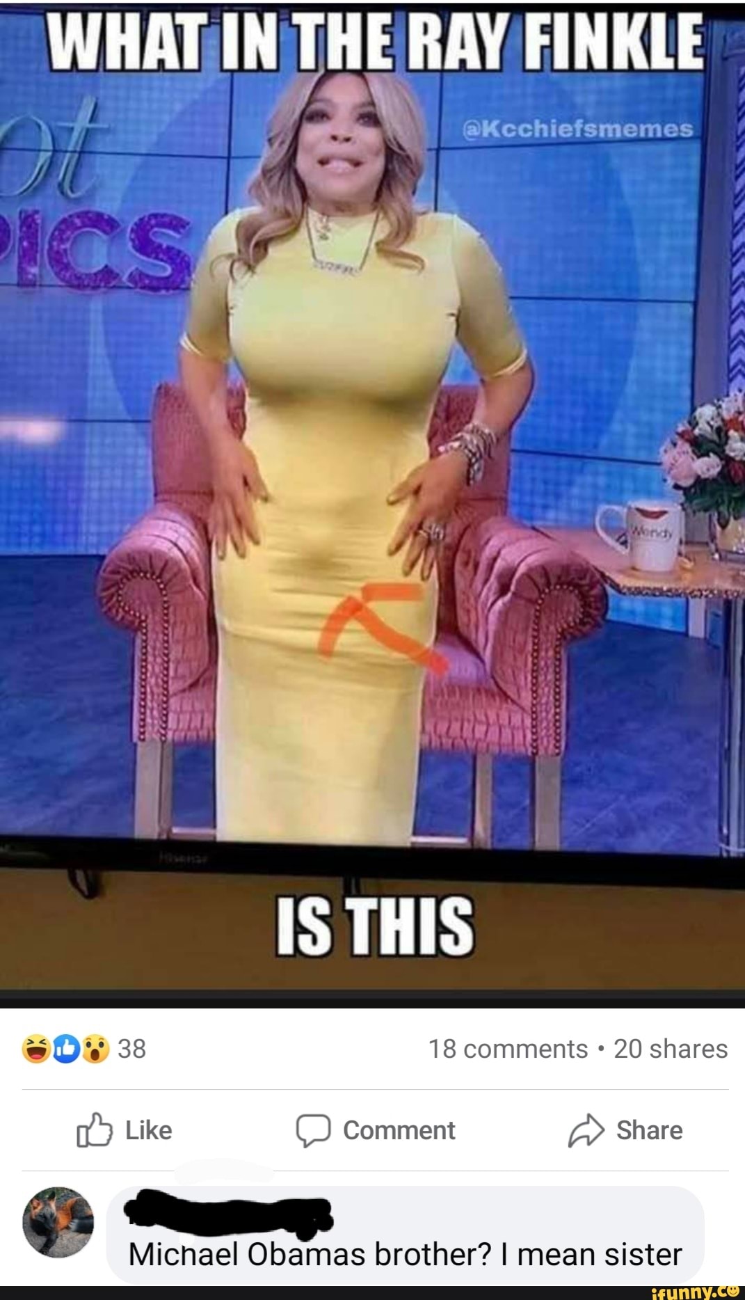 AKcchiefsmemes WHAT IN THE RAY FINKLE Hit IS THIS 38 18 comments 20