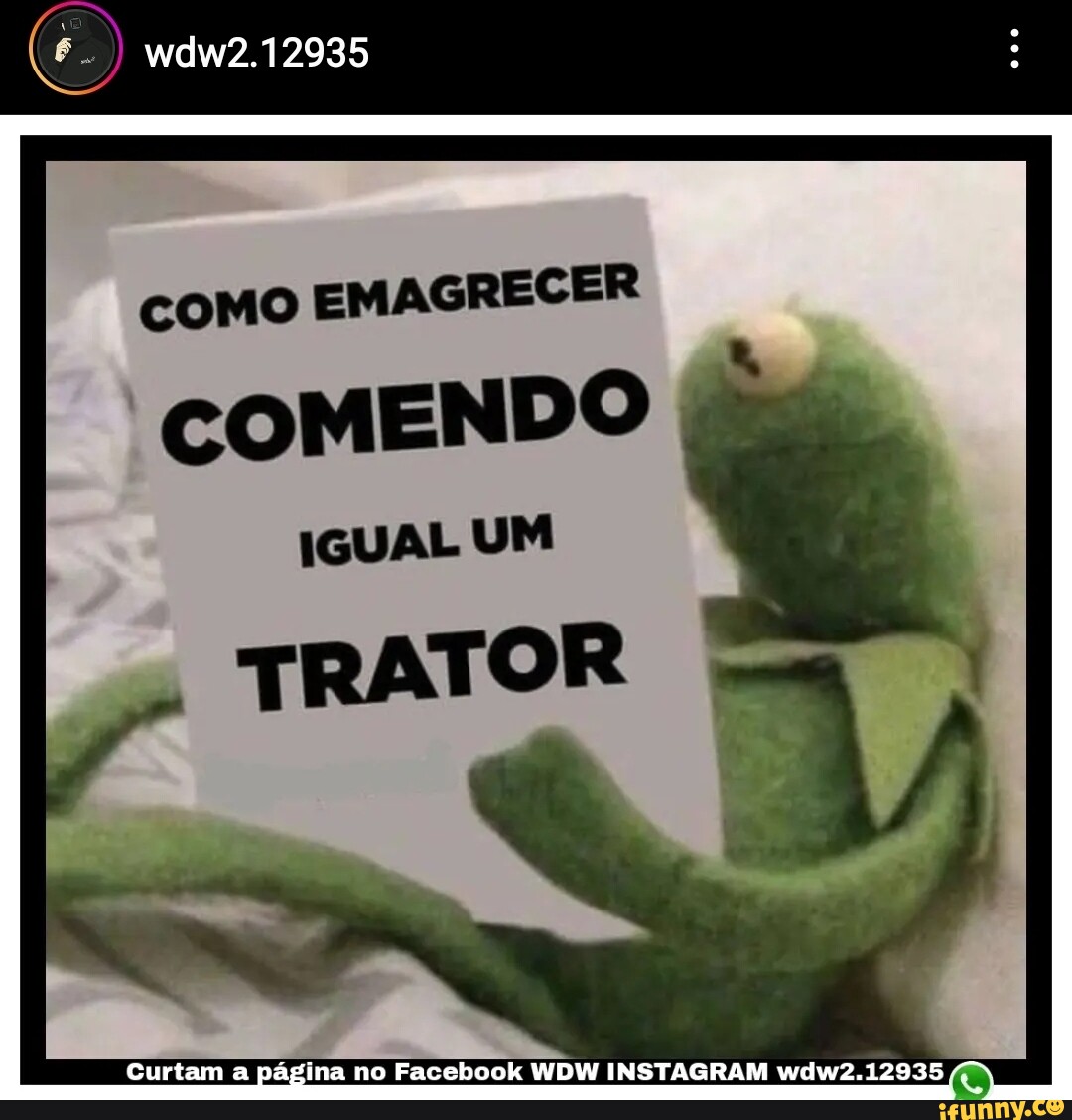 Wdw2.12935 como EMAGRECER COMENDO IGUAL UM TRATOR Curtam - iFunny Brazil