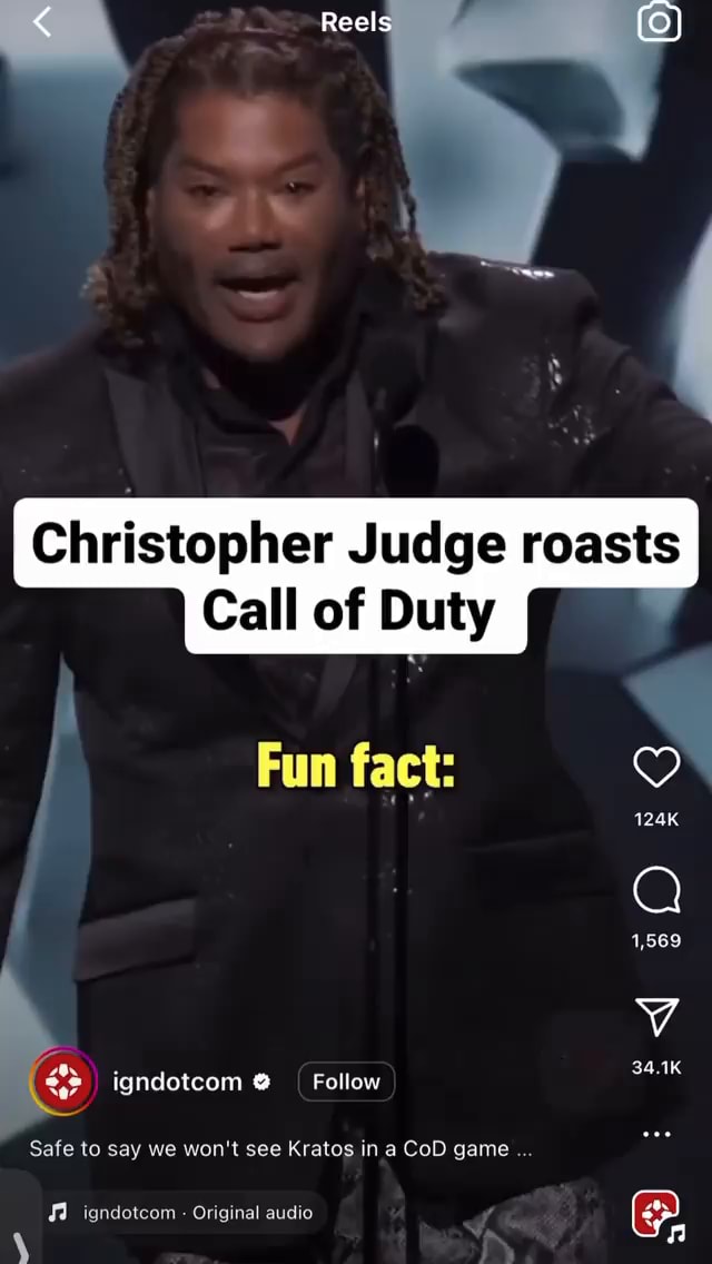 Cara é foda mesmo Devs de Call of Duty estão irritados com piada de Christopher  Judge durante TGA Adrenaline - 1 dia Q - iFunny Brazil