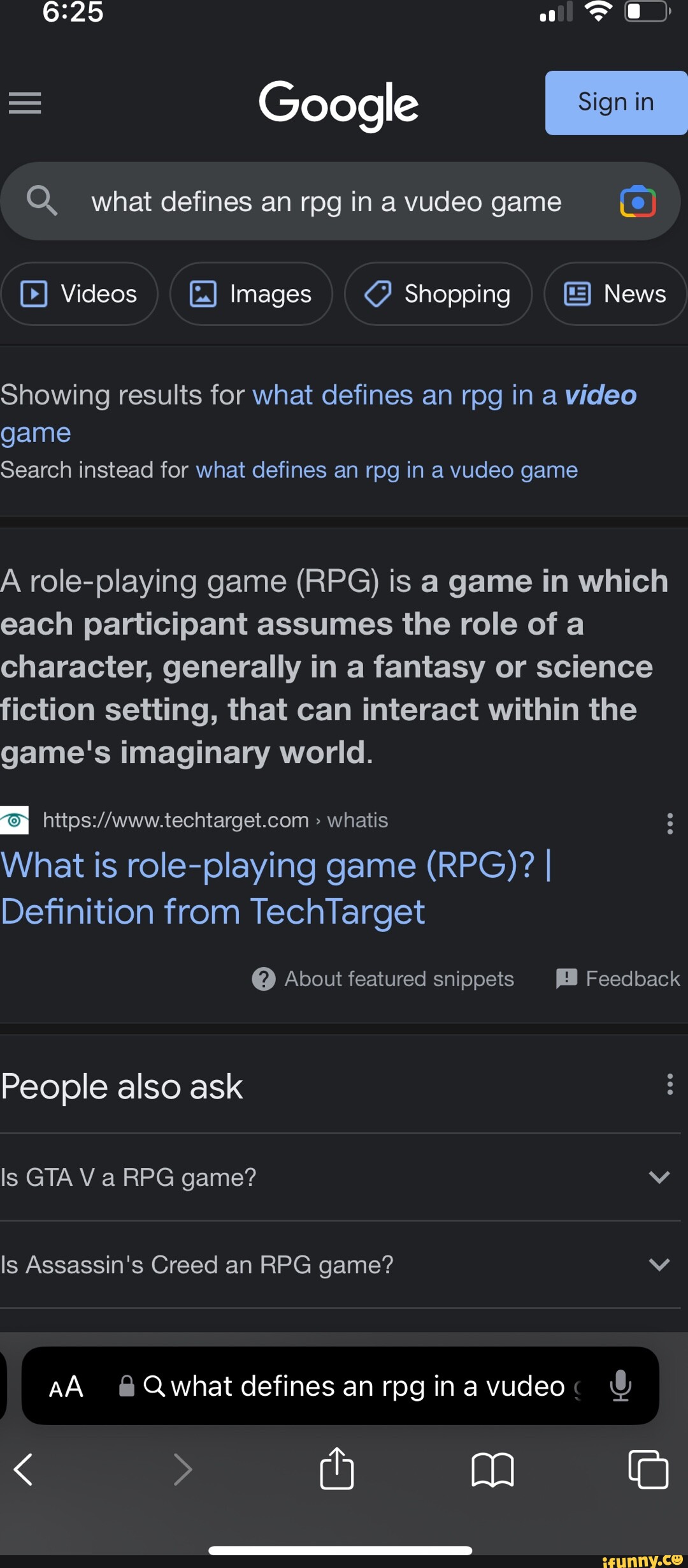 Role Playing Video Game, Role Playing Game Meaning