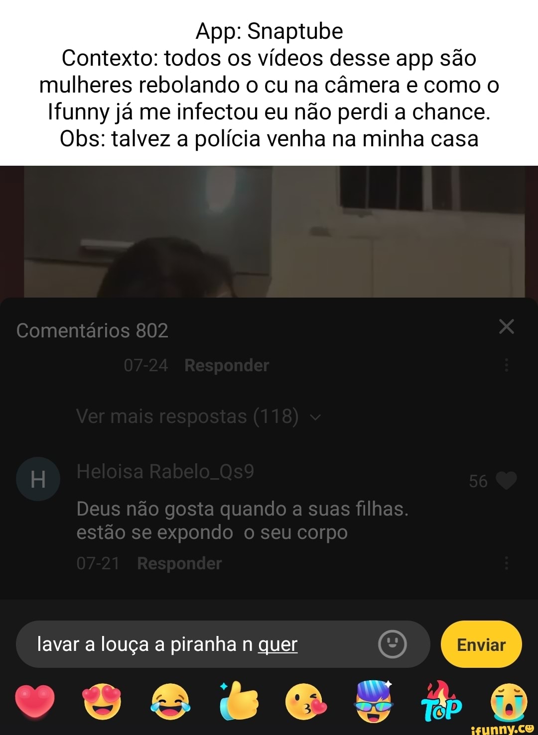 App: Snaptube Contexto: todos os vídeos desse app são mulheres rebolando o  cu na câmera e