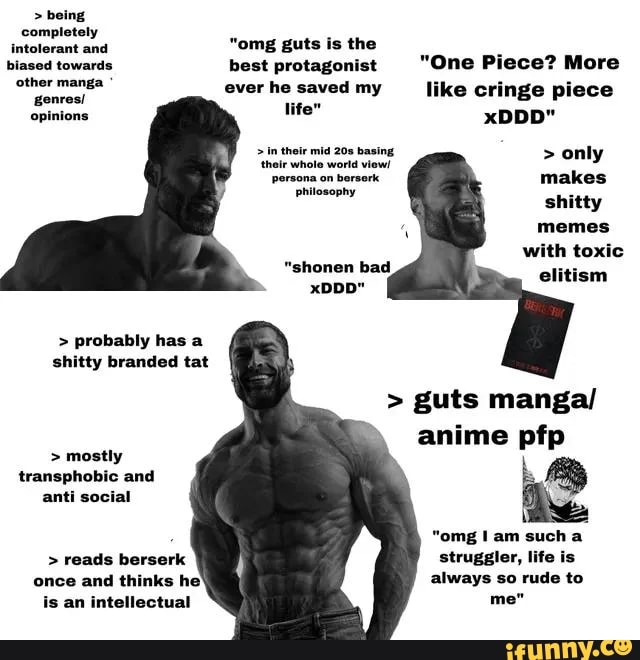Anime memes on X: Giga chad Guts Post