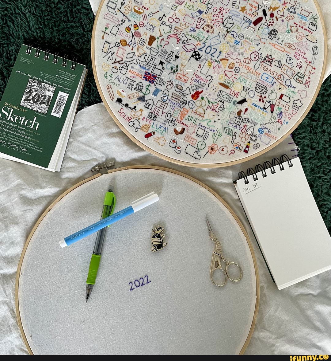 Throughout 2021, I lovingly updated my embroidery journal. All 365