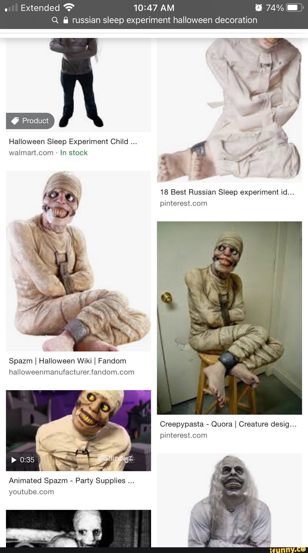 Q @ russian sleep experiment halloween decoration Product ...
