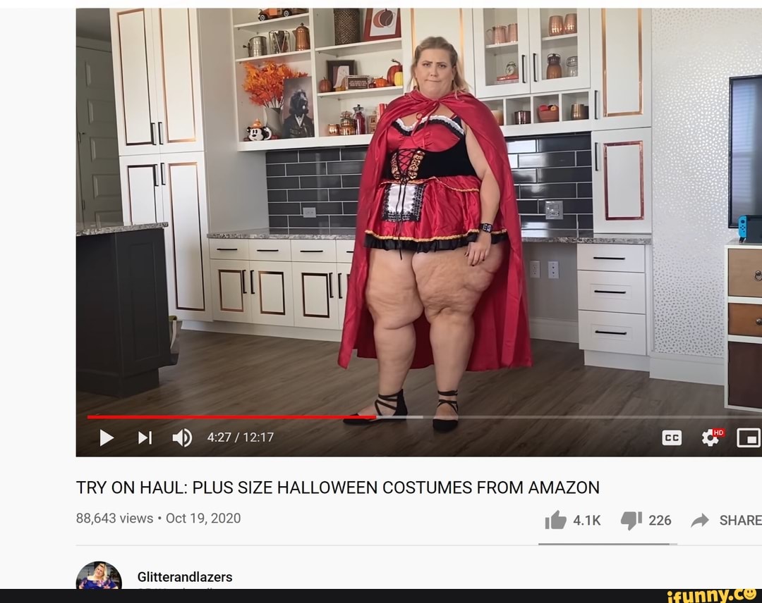 TRY ON HAUL: PLUS SIZE HALLOWEEN COSTUMES FROM AMAZON 88,643 views Oct 19,  2020 the 4.1k 226 SHARE Glitterandlazers - iFunny Brazil