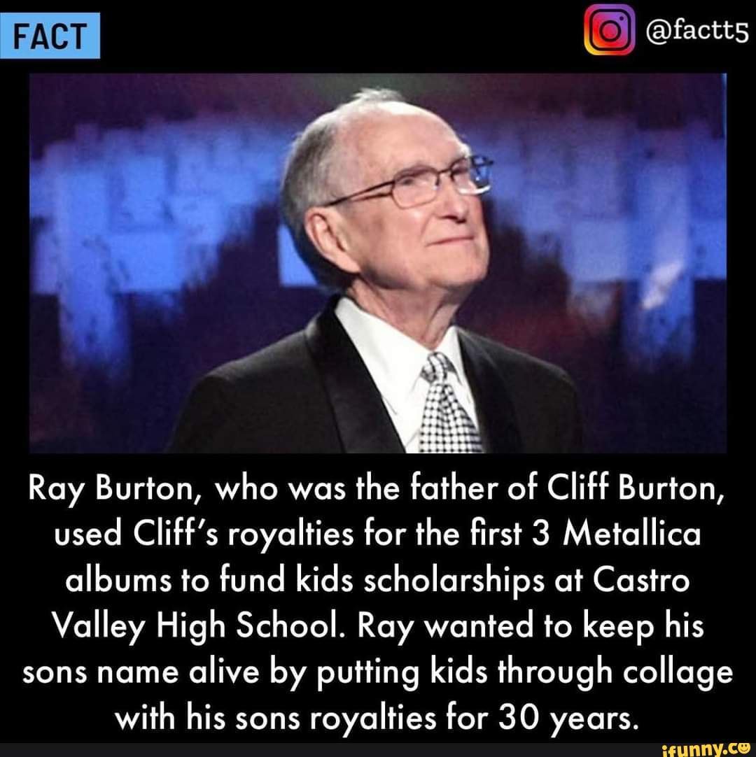 PACT factts Ray Burton who was the father of Cliff Burton used