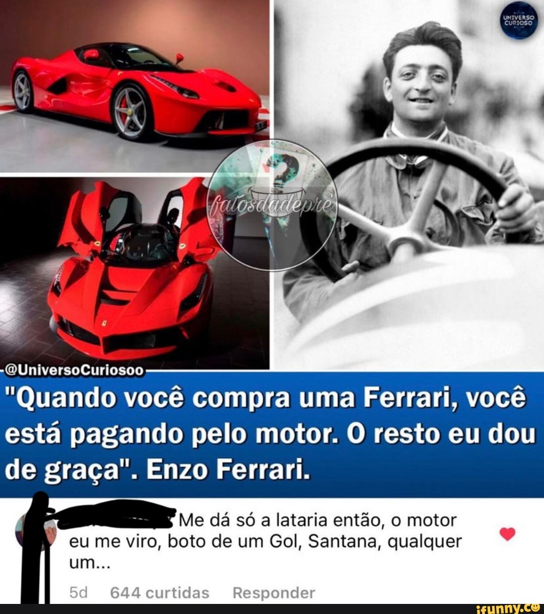 PS5 custará uma fábrica da Ferrari na Argentina. - Meme by Postafoda :)  Memedroid