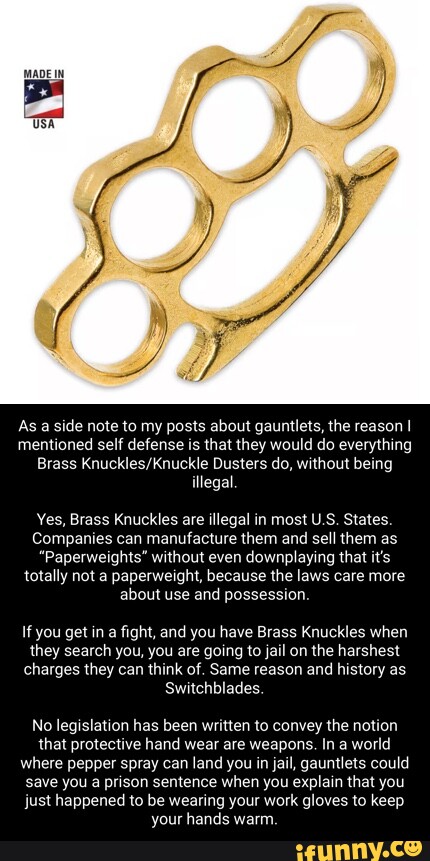 Question for anyone who knows about brass knuckles. What