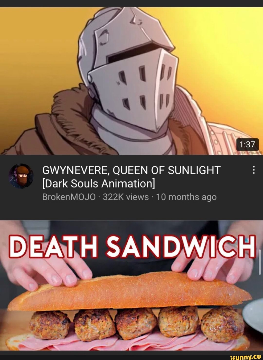 GWYNEVERE, QUEEN OF SUNLIGHT [Dark Souls Animation] BrokenMOJO 322K views  10 months ago DEA SANDWICH - iFunny Brazil