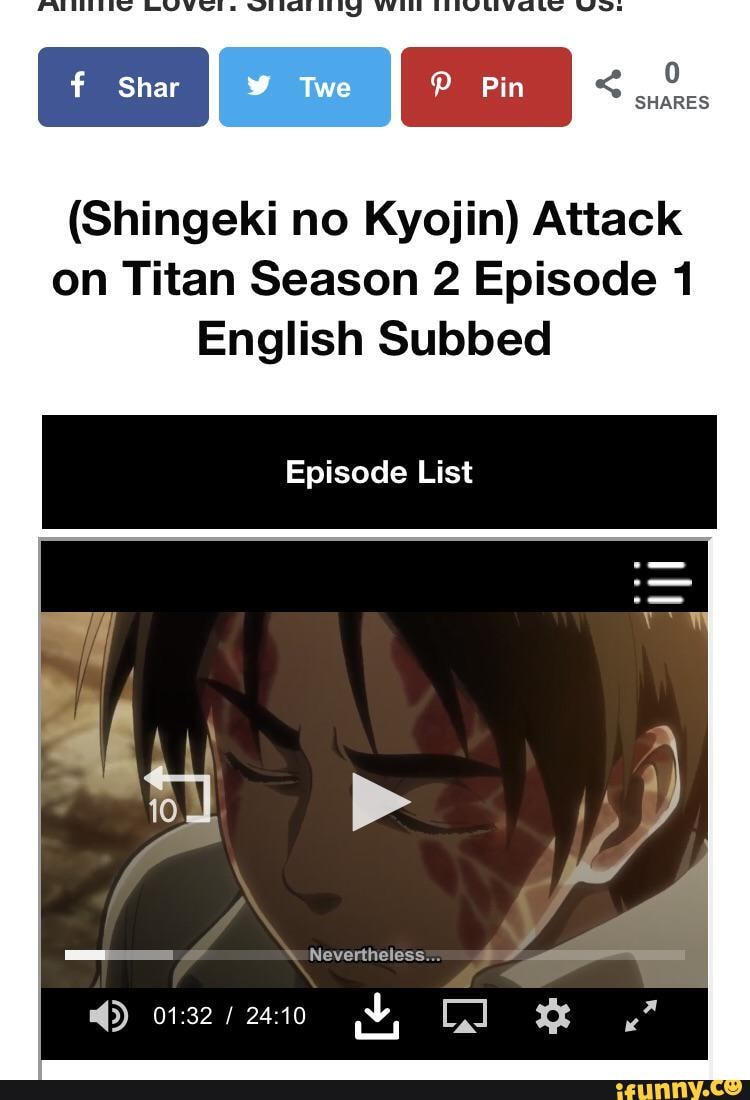 Shingeki no kyojin season 2 episode deals 1 english sub