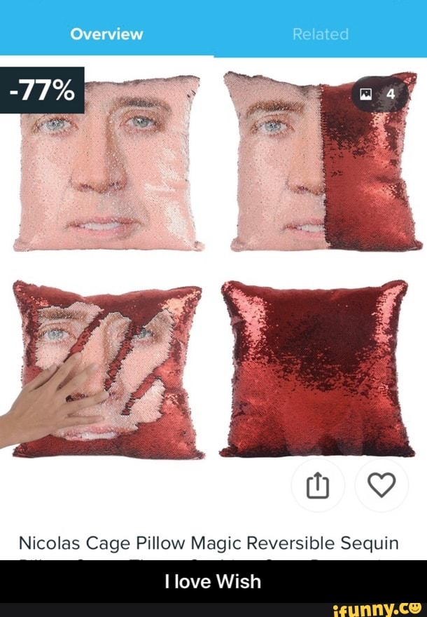 Nicolas cage pillow discount wish