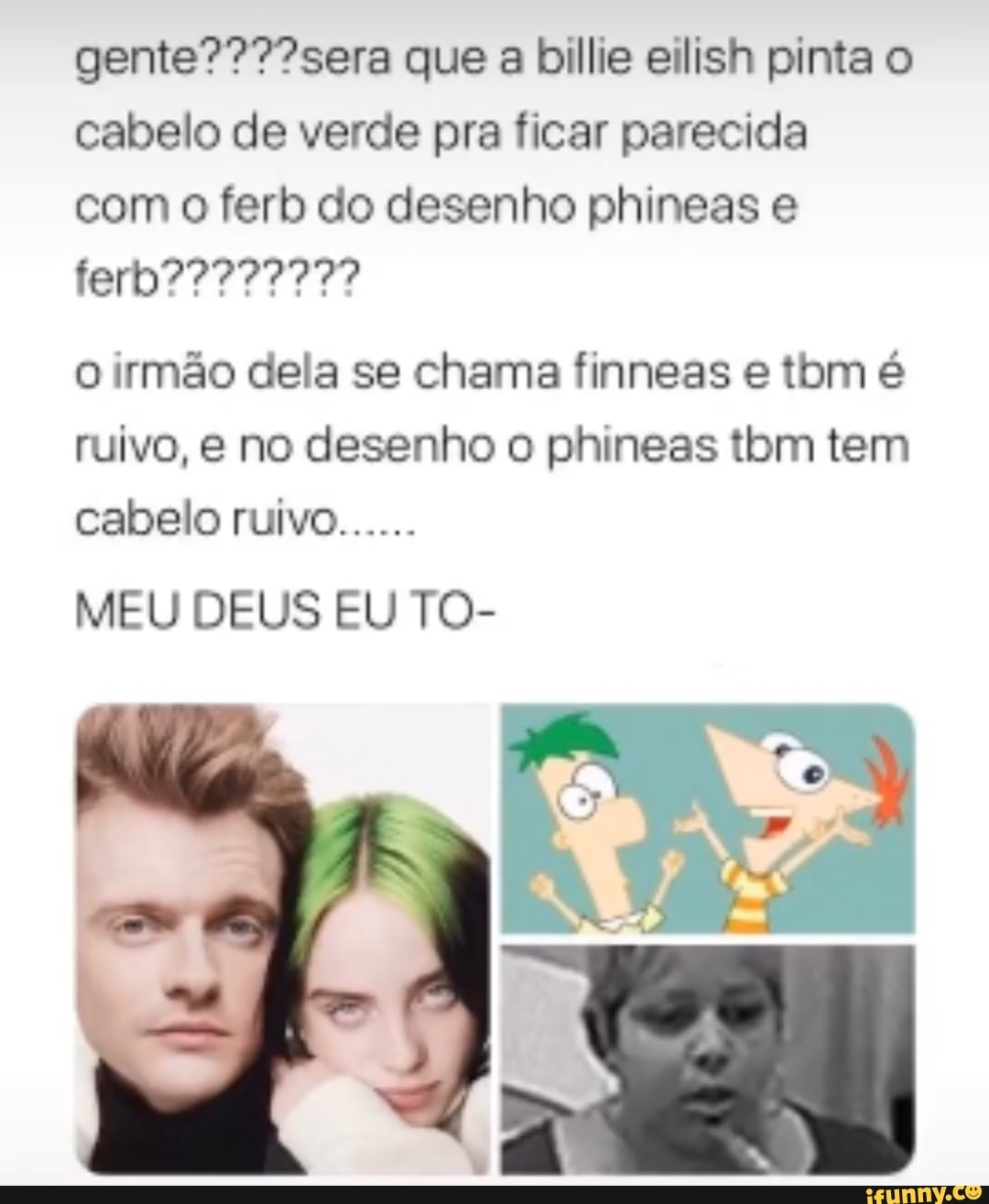 Gente????sera que a billie eilish pinta o cabelo de verde pra ficar  parecida com o