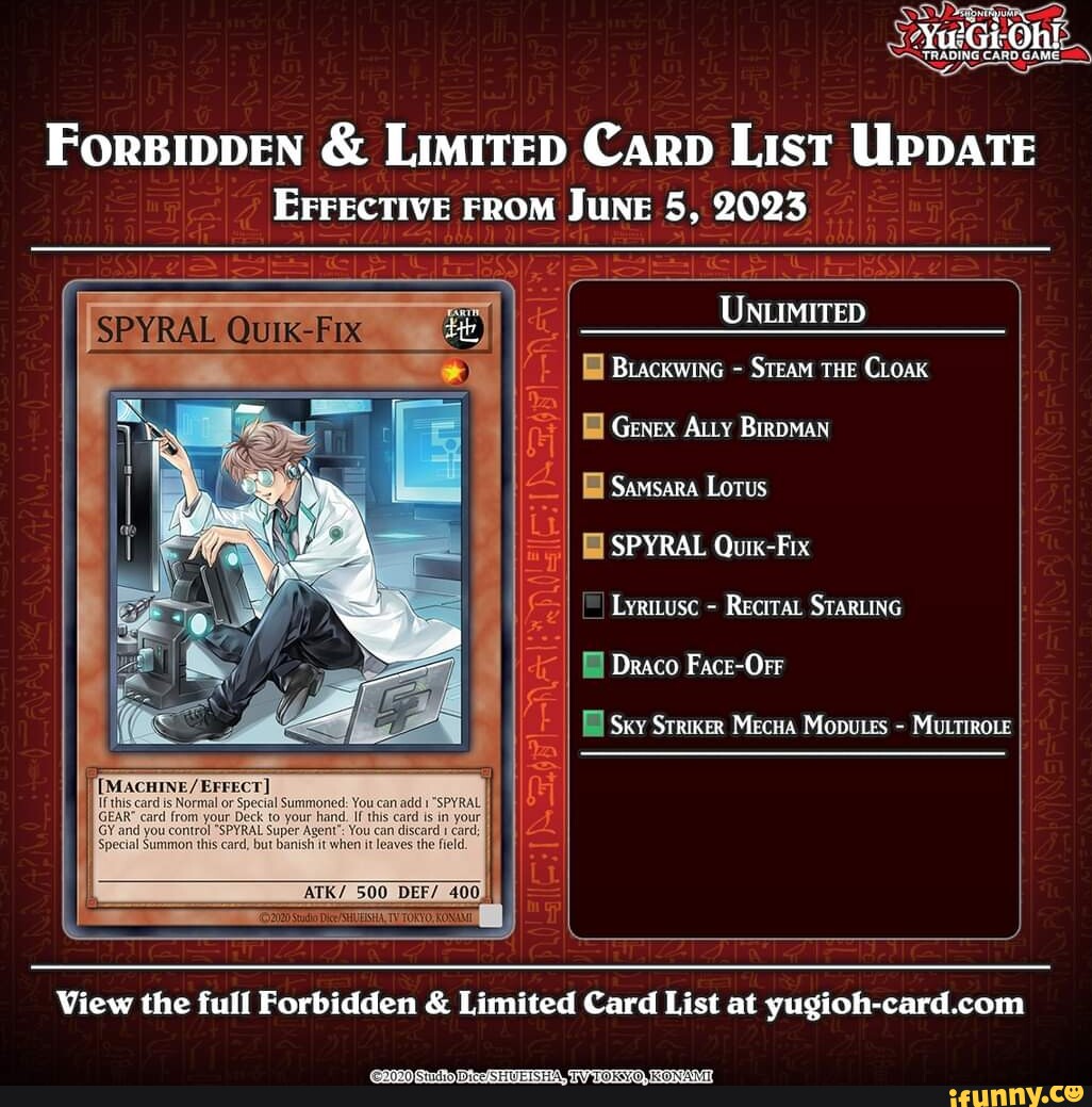 FORBIDDEN & LimiteD Carp List UPDATE EFFECTIVE FROM JUNE 5, 2023