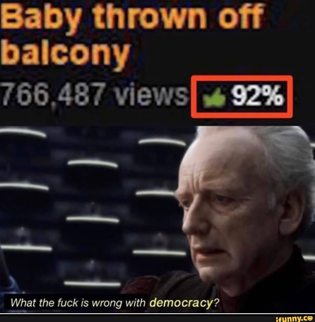 Baby thrown off balcony 766,487 viewsI What the fuck is wrong with