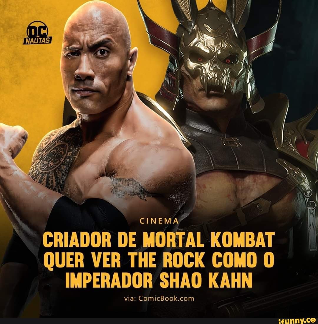 Criador de Mortal Kombat gostaria de ver The Rock interpretando Shao Kahn