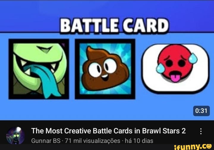 BATTLE CARD The Most Creative Battle Cards in Brawl Stars 2 Gunnar BS ...