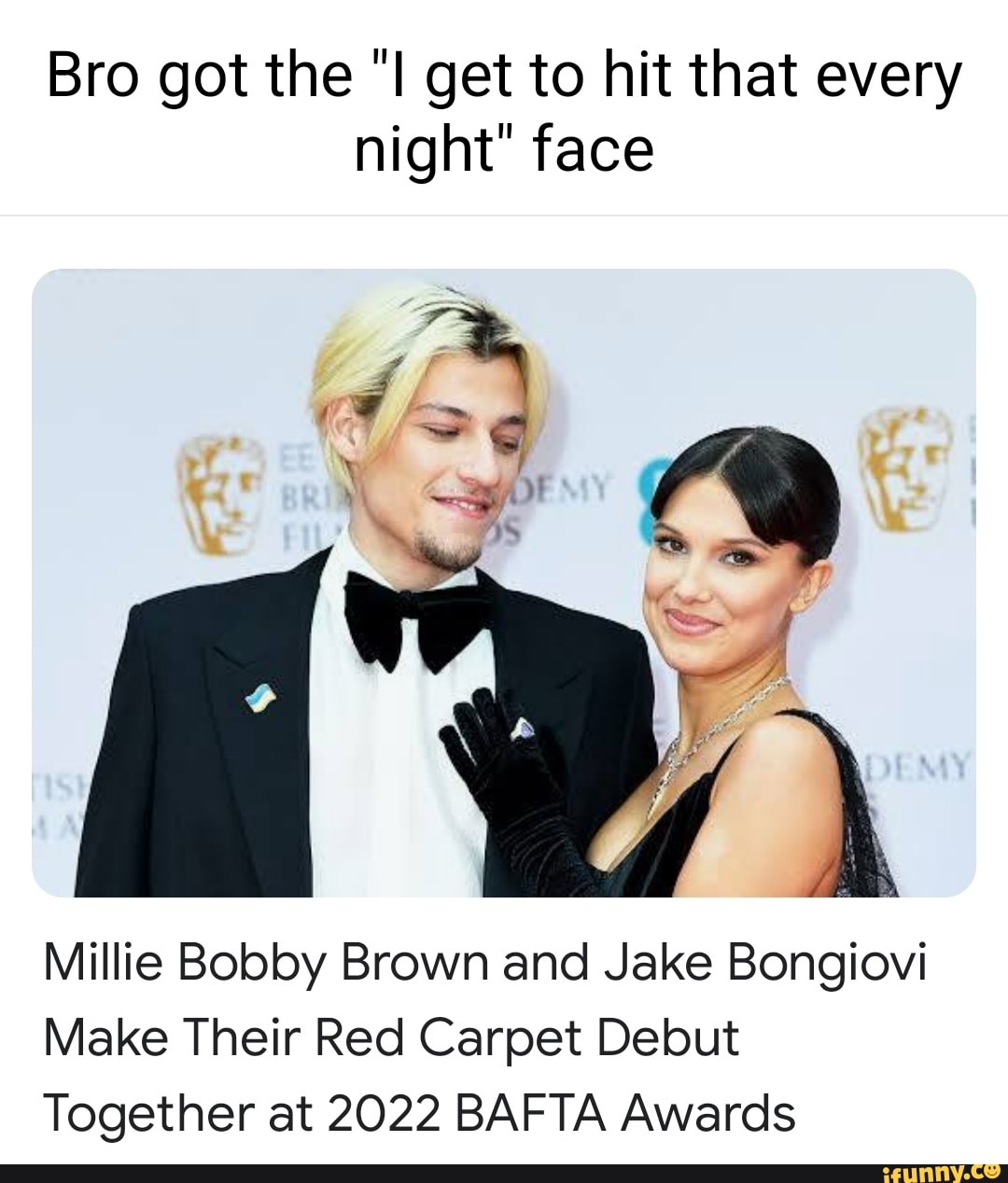 Bafta 2022: Millie Bobby Brown and Jake Bongiovi make red carpet