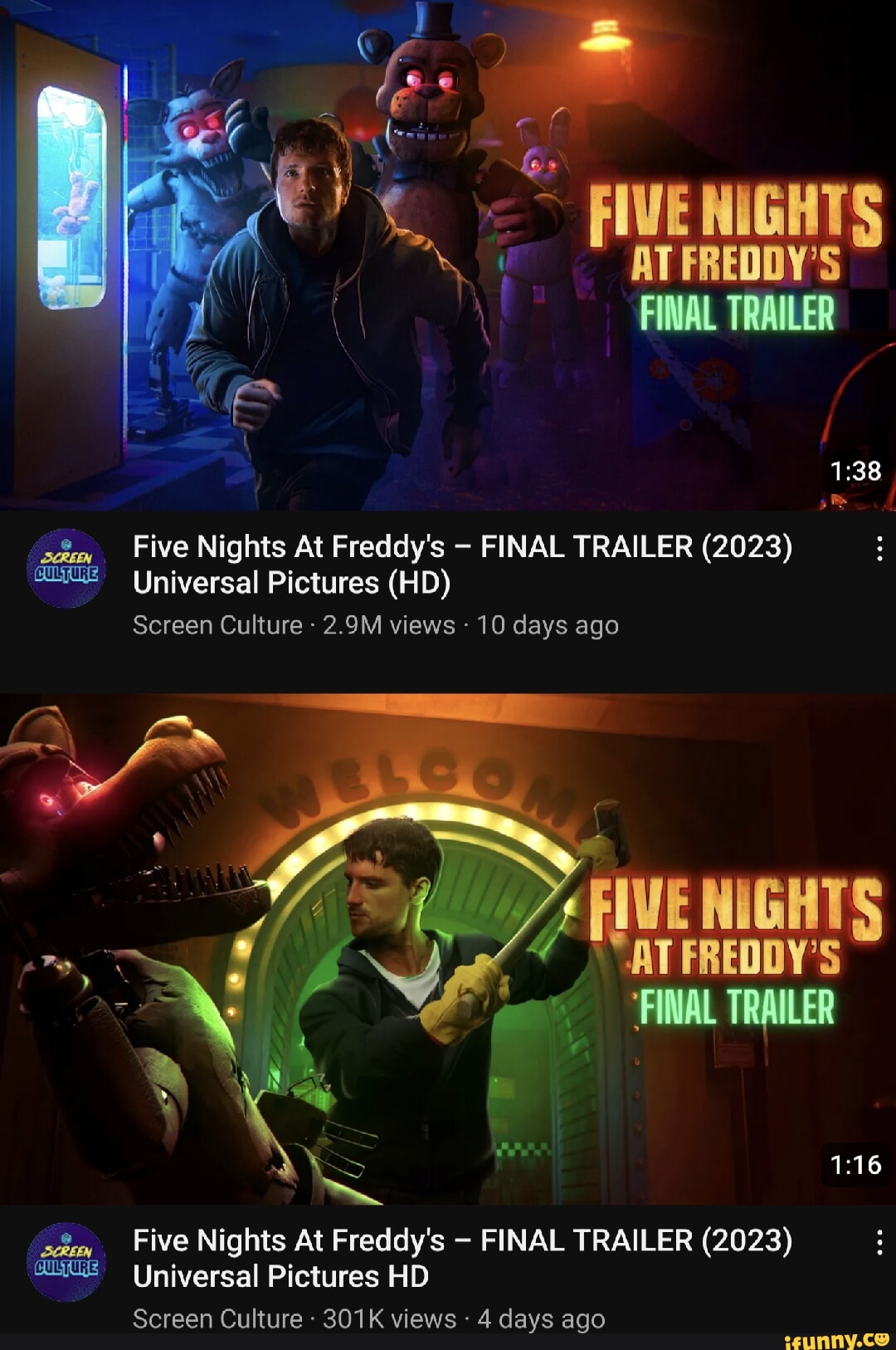 Five Nights at Freddy's - Official Trailer (2023), Universal Pictures