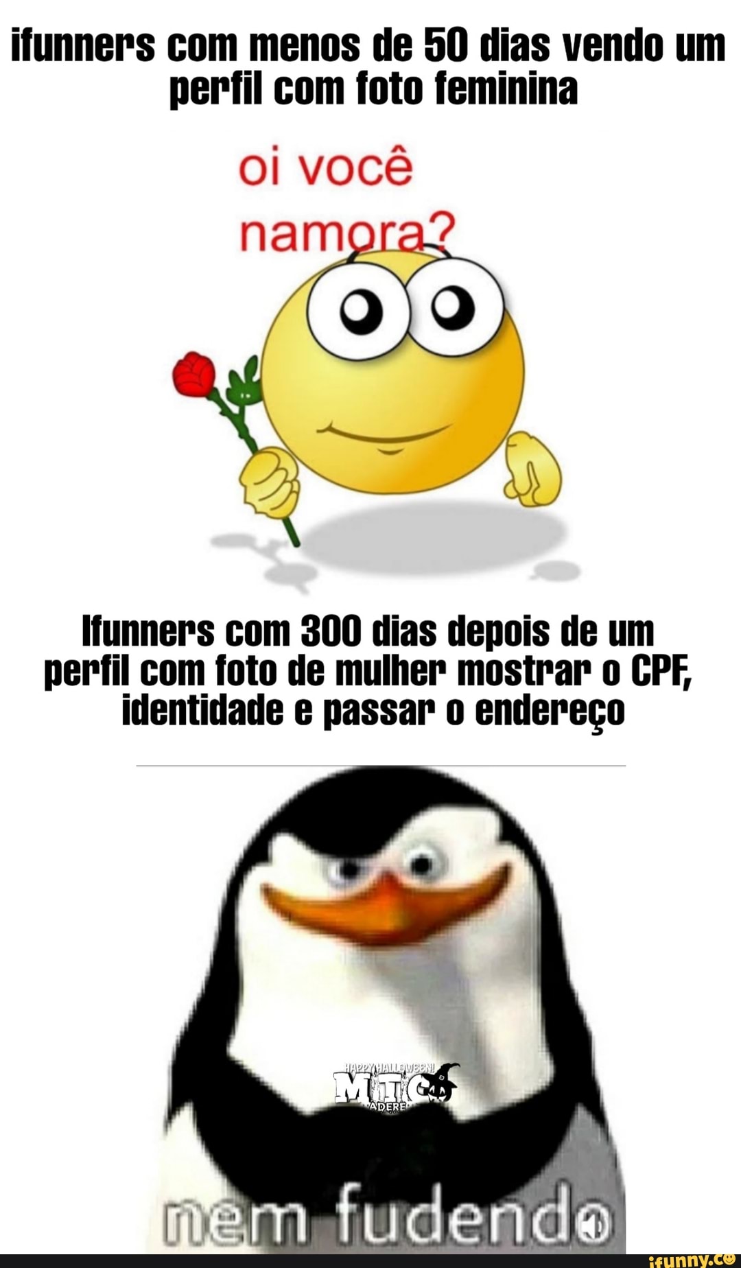 Ifunners com menos de 50 dias vendo um perfil com foto feminina oi você nam  Ifunners