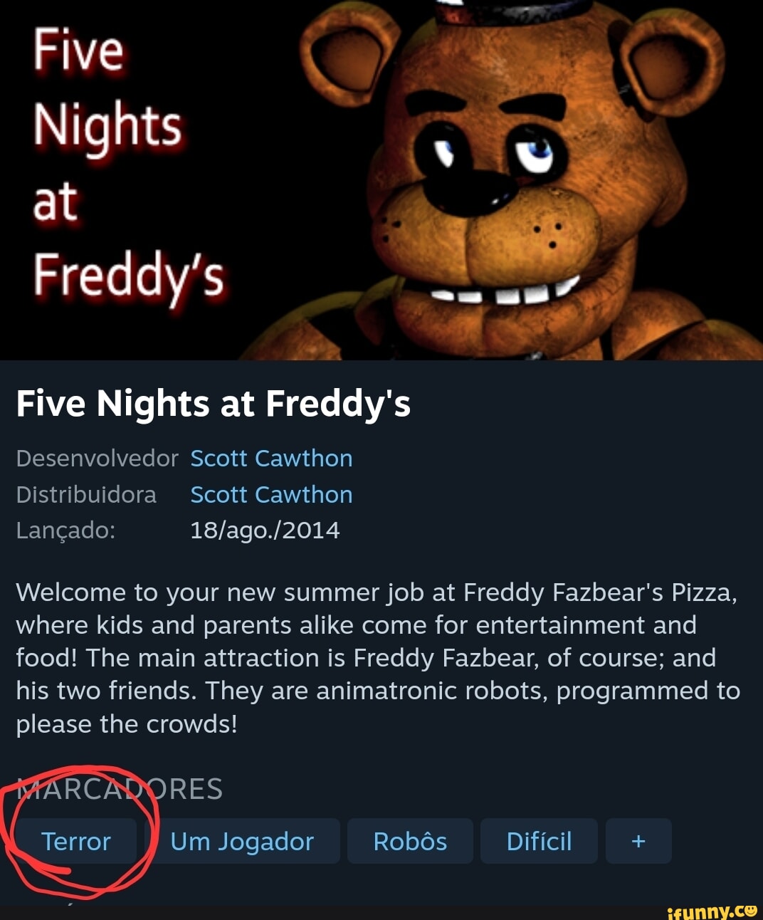 De surpresa, Five Nights at Freddy's ganha spin-off gratuito no Steam -  NerdBunker