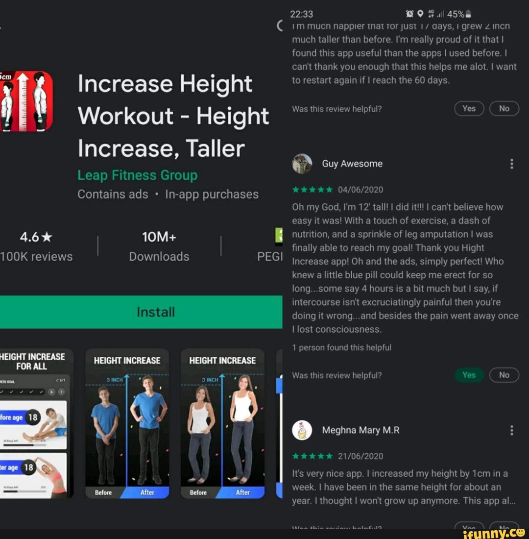 4.6 100K reviews Increase Height Workout Height Increase