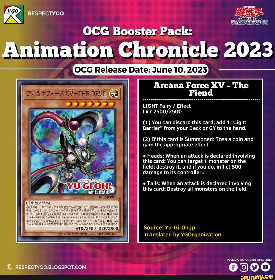 R RESPECTYGO OCG Booster Pack: Animation Chronicle 2023 OCG